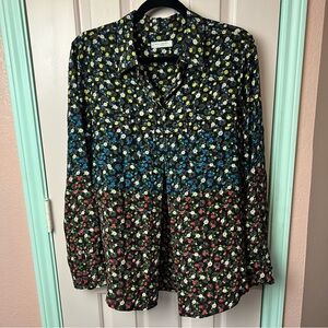 Equipment Multicolor Floral Blouse Large